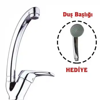 Mix Kuğu Mutfak Evye Batarya + Duş Başlığı Hediyeli