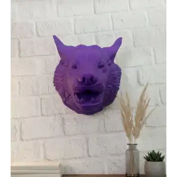 Mor Kurt Figürü Duvar Aksesuarı