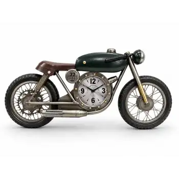 Motosiklet Tasarımlı Metal Duvar Saati Alk5792