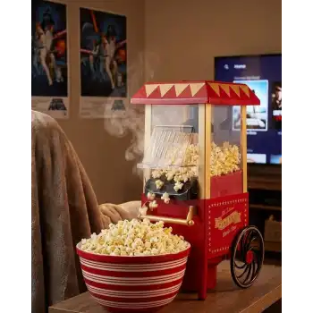 Nostaljik Tasarımlı Yağsız Mısır Patlatma Makinesi