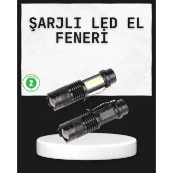Odak Ayarlı 2000 Lümen Şarjlı LED El Feneri