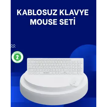 Ofis ve Ev Kullanımı İçin Kablosuz Klavye Fare Seti - Ergonomik ve Pratik