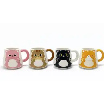 Özel Tasarım 3d Kedi Figürlü Kupa Bardak Alk5031