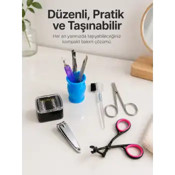 Paslanmaz Çelik Manikür Seti Tırnak Kaş ve Kişisel Bakım Aletleri