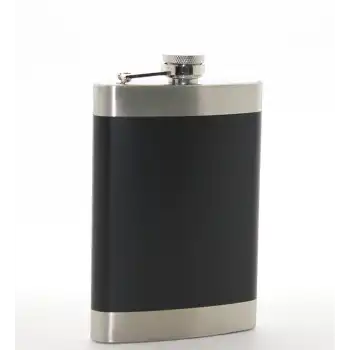 Paslanmaz Çelik Tekli 9 Oz Matara Siyah Renk