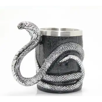 Paslanmaz Çelik Yılan Tasarımlı Kupa Bardak