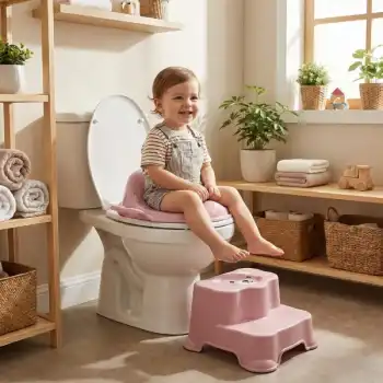 Pembe Kulplu Çocuk Klozet Adaptörü