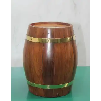 Pirinç Detaylı Fıçı Kumbara Model 3