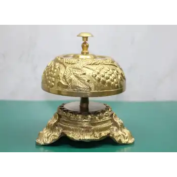 Pirinç Masa Üstü Basmalı Çan