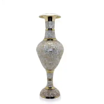 Pirinç Sedefli Vazo 90 Cm Ksk131