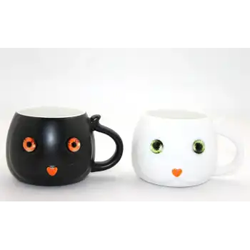 Porselen Kedili Kupa Bardak