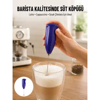 Portatif Kahve Köpürtücü – Latte, Cappuccino, Milkshake ve Puding Yapıcı