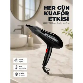 Profesyonel 2200W Saç Kurutma Makinesi Yüksek Performans