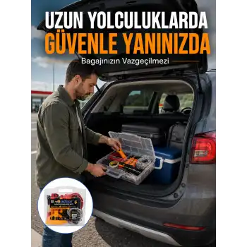 Profesyonel Araç İçi Acil Durum Seti 27 Parça Çok Amaçlı Oto Yardım Çantası