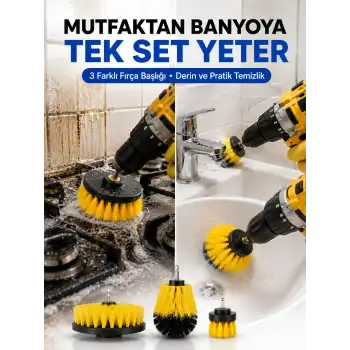 Profesyonel Matkap Ucu Temizlik Fırçası 3’lü Set