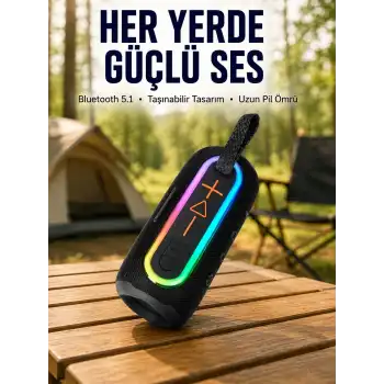 Taşınabilir Şarjlı Bluetooth Hoparlör Güçlü Bas Yeni Nesil