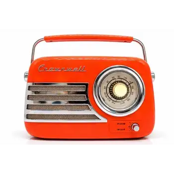 Retro Tasarımlı Bluetooth Fm Radyo Turuncu