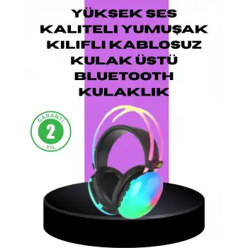 RGB Aydınlatmalı Kablosuz Bluetooth  Kulaklığı