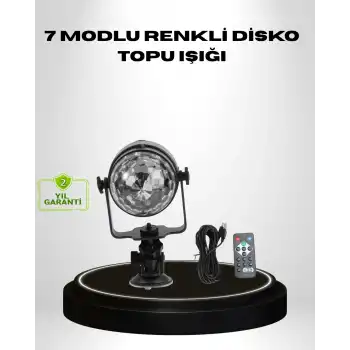 Ritme Duyarlı LED Disko Topu – Renkli Işık Gösterili Parti Lambası