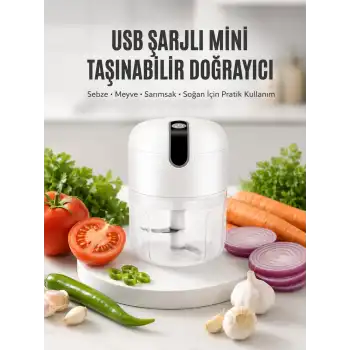 Rondo Doğrayıcı 250 ML Taşınabilir USB Şarjlı Pratik El Rondo Blender (Kopya)