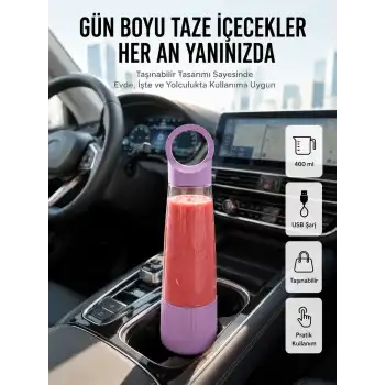 Sağlıklı Yaşam İçin 400 ml Taşınabilir Blender