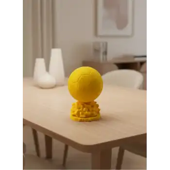 Sarı FIFA Topu Dekoratif Biblo 10cm Modern Masa Üstü Aksesuar