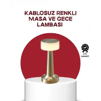 Şarj Edilebilir LED Masa Lambası USB Girişli, Metal Yapı