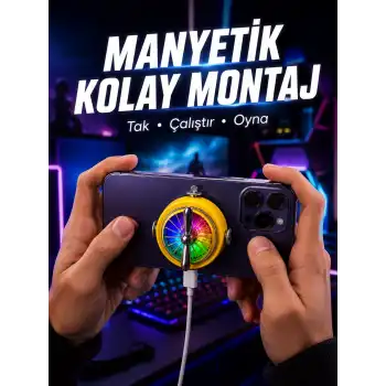 Şarj Edilebilir RGB Telefon Soğutucu Oyun Fanı