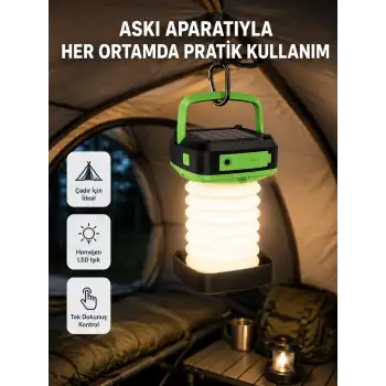 Şarjlı LED Lamba – Dokunmatik Sensörlü, 3 Kademeli Parlaklık