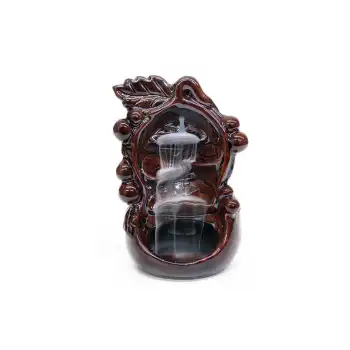 Seramik Dekoratif Şelale Geri Akışlı Tütsülük