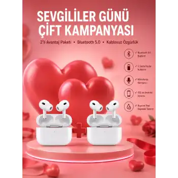 Sevgiliye Hediye Çift Kulaklığı Yeni Nesil Pro Kulaklık Sevgililer Gününe Özel Kampanya