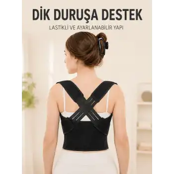 Sırt Destek Korsesi Dik Duruş İçin Ayarlanabilir Lastikli Postür ve Bel Korsesi