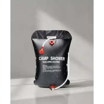 Solar Kamp Duşu 20 Litre Taşınabilir Şeffaf Su Seviyeli Dış Mekan Duş Sistemi