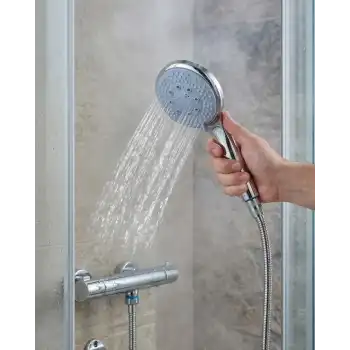 Spiral Hortumlu 4 Kademeli El Duşu Seti Duvar Askılı Banyo Duş Başlığı