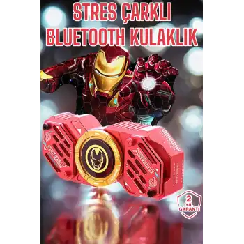 Stres Çarklı Bluetooth Kulaklık Kablosuz Kırmızı Yüksek Ses Kaliteli