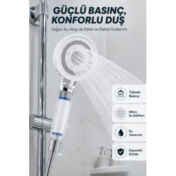 Su Tasarruflu Filtreli Duş Başlığı Yüksek Basınçlı Modern Duş Başlığı