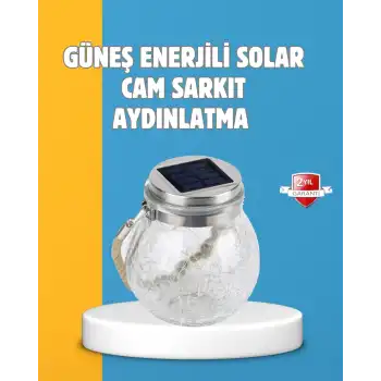 Suya Dayanıklı Güneş Enerjili Cam Şişe Sarkıt Lamba