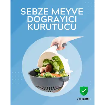 Süzgeçli Hazneye Sahip Çok Amaçlı Rende ve Dilimleyici