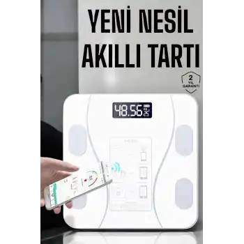 Tartı Baskül Dijital Elektronik Tartı Vücut Analiz Wifi Akıllı Yağ Ölçer