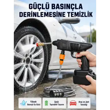 Taşınabilir Akülü Araba Yıkama Makinesi 1.7 MPa Basınçlı ve Ergonomik Tasarımlı