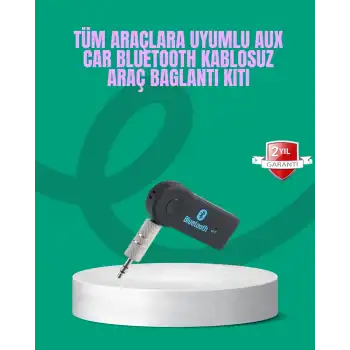 Taşınabilir Bluetooth AUX Araç Müzik ve Konuşma Kiti