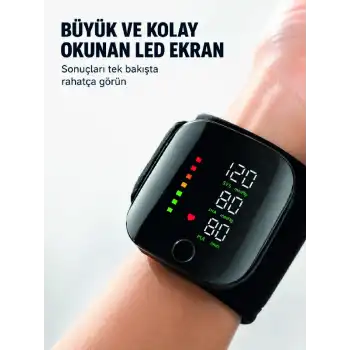 Taşınabilir Şarjlı Bilekten Tansiyon Ölçer Pratik Kullanım