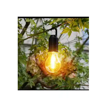 Taşınabilir Şarjlı Led Ampül Outdoor Kamp Bahçe Lambası 10W Askılı Kırılmaz Led Işık