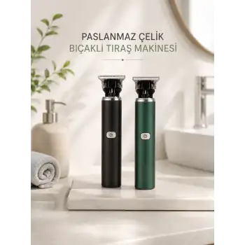 Tıraş Makinesi Profesyonel Paslanmaz Çelik T-bıçak Saç Sakal Ense Vücut