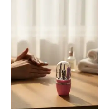 Tırnak Bakım Manikür Pedikür Seti 4 Parça Pembe Pratik Günlük Kullanım