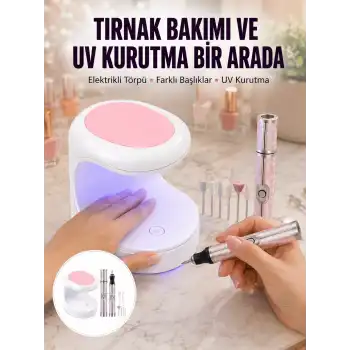 Tırnak Matkabı ve LED Oje Kurutucu 2’li Profesyonel Bakım Seti Yeni Nesil