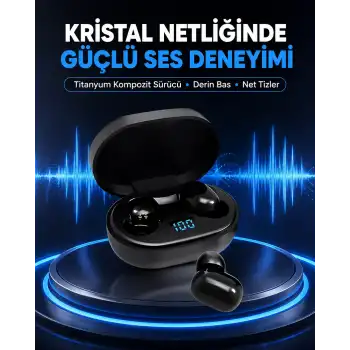Titanyum Hoparlörlü Kablosuz Bluetooth Kulaklık Yeni Nesil