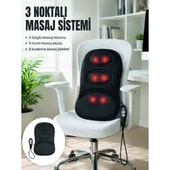 Titreşimli Masaj Koltuk Minderi Kademe Şiddet Ayarlı Isıtma Fonksiyonlu Masaj Pedi
