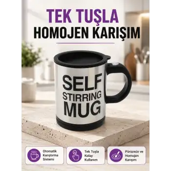 Toz İçecekler İçin Hızlı Karıştırma Özellikli Termos Kupa