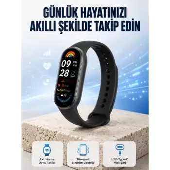 TPU ve Silikon Kordonlu Akıllı Bileklik – 20 Gün Bekleme Süresi Yeni Nesil